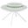 Briggs Round Marble Printed Glass Top Coffee Table In White