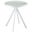 Briggs Round Marble Printed Glass Top End Side Table In White