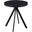 Briggs Round Marble Printed Glass Top End Table In Black