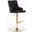 Brightcast 2 Piece Velvet Tufted Gold Bar Stools In Black