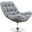 Brighton Light Gray Wicker Rattan Outdoor Patio Swivel Lounge Chair