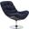 Brighton Light Gray Navy Wicker Rattan Outdoor Patio Swivel Lounge Chair EEI-3616-LGR-NAV