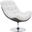 Brighton Light Gray White Wicker Rattan Outdoor Patio Swivel Lounge Chair