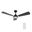 Brisa 52 Inch 3-Blade Flush Mount Smart Ceiling Fan with LED Light and Remote In Black and Gold
