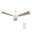 Brisa 52 Inch 3-Blade Flush Mount Smart Ceiling Fan with LED Light and Remote In White and Light Chestnut