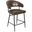 Brisbane Dover Counter Chair In Washed Chestnut Leather