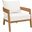 Brisbane Teak Wood Outdoor Patio Armchair In Natural White