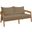 Brisbane Teak Wood Outdoor Patio Loveseat In Light Brown