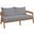 Brisbane Teak Wood Outdoor Patio Loveseat In Natural Gray