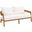 Brisbane Teak Wood Outdoor Patio Loveseat In Natural White