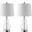 Brisor Blue and Chrome Table Lamp Set of 2