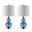 Brisor Clear and Chrome Table Lamp Set of 2