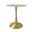 Bristol 24 Inch Round Dining Table with MDF Top In Gold and Marble White