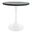 Bristol 27 Inch Round Dining Table with Marbleized MDF Top In White and Black