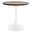 Bristol 27 Inch Round Dining Table with MDF Top In White and Dark Walnut