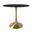 Bristol 31 Inch Sintered Stone Top Round Dining Table In Gold and Black