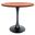 Bristol 36 Inch MDF Top Round Dining Table In Black and Cognac Brown