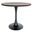 Bristol 36 Inch MDF Top Round Dining Table In Black and Dark Walnut