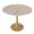 Bristol Bistro Table In Gold Base and Natural Wood Top