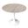 Bristol Bistro Table In White Base and Natural Wood Top
