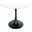 Bristol Round Dining Table with A 31 Inch Wood Top and Iron Pedestal Base In Black/White
