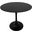 Bristol Round Dining Table with A 31 Inch Wood Top and Iron Pedestal Base In Black