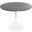 Bristol Round Dining Table with A 31 Inch Wood Top and Iron Pedestal Base In White/Black