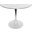 Bristol Round Dining Table with A 31 Inch Wood Top and Iron Pedestal Base In White