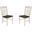 British Isles Chalk Cocoa Bean Slatback Side Chair Set of 2