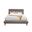 Britney California King Upholstered Platform Bed In Dark Grey