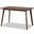 Britte Mid-Century Modern Transitional Walnut Brown Finished Rectangular Wood Dining Table