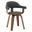 Brivo Wooden Dining Chair with Walnut Color Frame In Black