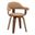 Brivo Wooden Dining Chair with Walnut Color Frame In Brown