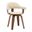 Brivo Wooden Dining Chair with Walnut Color Frame In Cream