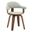 Brivo Wooden Dining Chair with Walnut Color Frame In Grey