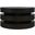 Brix Floating Sculpture Round Layered Coffee Table with Caster Wheels In Espresso