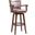 Broadmoor 34 Inch Swivel Bar Stool With Arms In Cappuccino