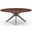 Brockton Oval Dining Table In Black/Brown