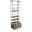 Brodie III Wood Silver Accent Four Shelf Shelving Unit In Brown