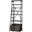 Brodie Vii Brown Wood Gun-Metal Bracing Four Shelf Shelving Unit
