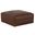 Brody Large Square Coffee Table Pouf In Distressed Dark Brown