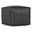 Brody Square Pouf In Distressed Black
