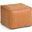 Brody Square Pouf In Distressed Brown