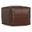 Brody Square Pouf In Distressed Dark Brown