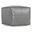 Brody Square Pouf In Distressed Grey