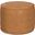 Brody Vegan Faux Leather 20 Inch Round Pouf In Distressed Brown