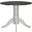 Brook Bay Drop Leaf Table Set In Textured White With Carbon Gray Top