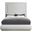 Brooke Linen Textured Fabric King Bed In Cream