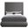 Brooke Linen Textured Fabric King Bed In Grey