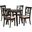Brooke Wood 5 Piece Dining Set In Beige and Dark Brown
